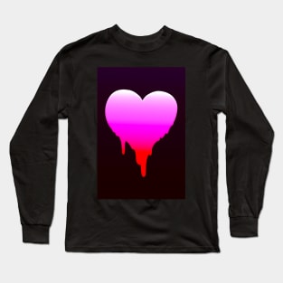 MELTY HEART GRADIENT GREETING CARD Long Sleeve T-Shirt